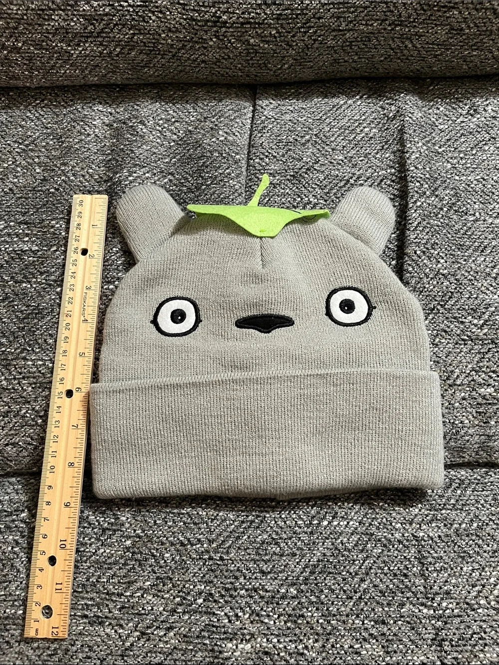 My Neighbor Totoro plush beanie with Leaf Accent